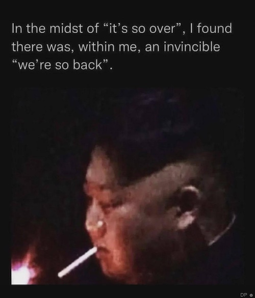 we're so back